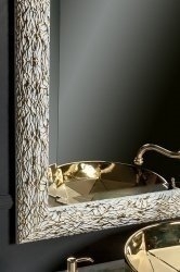 Зеркало Boheme Linea 75 Белое золото в ванную от интернет-магазине сантехники Sanbest