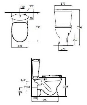 Унитаз напольный с биде Ideal Standard Oceane W903801 купить в интернет-магазине Sanbest