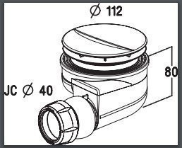 Сифон Jacob Delafon E78161-CP d 90 мм хром купить в интернет-магазине сантехники Sanbest