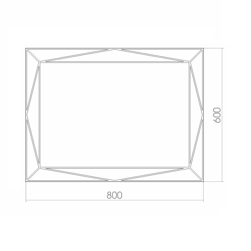 Зеркало Azario Креатив 80х60 в ванную от интернет-магазине сантехники Sanbest