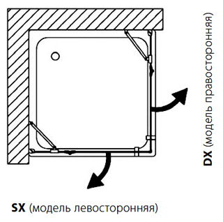 Душевой уголок SAMO Zenit B9913ULUTR 100х100 купить в интернет-магазине Sanbest