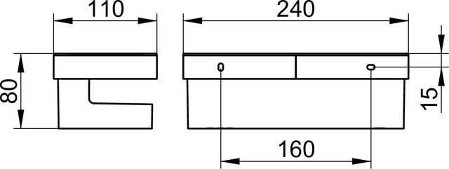 Полка KEUCO MOLL 12758010001 24 хром/антрацит купить в интернет-магазине сантехники Sanbest