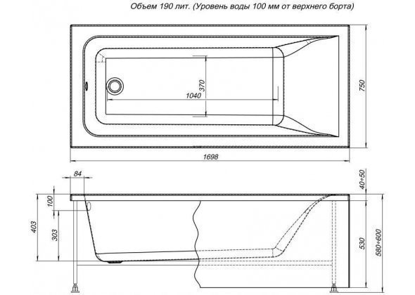 Гидромассажная ванна Aquanet Bright Relax 170x75 233141 с к\с купить в интернет-магазине Sanbest