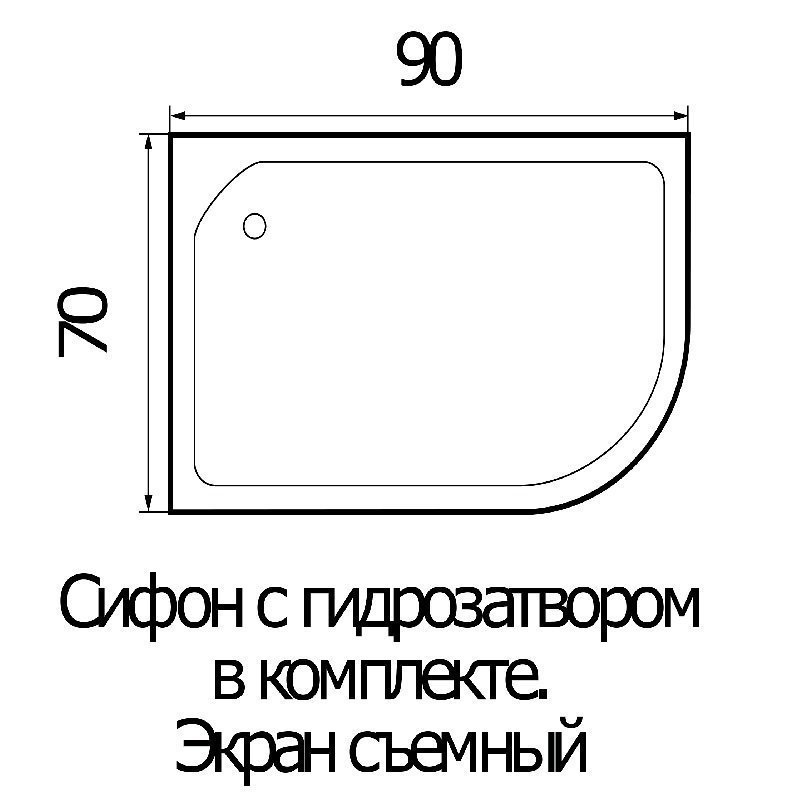 Душевой поддон River WEMOR 90/70/24 купить в интернет-магазине Sanbest