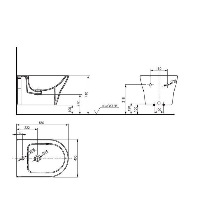 Биде подвесное TOTO MH BIDET BW10045G1#XW купить в интернет-магазине Sanbest