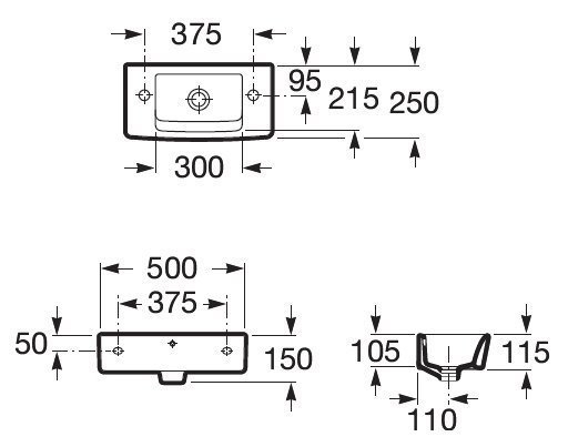 Раковина Roca Hall 325883000 купить в интернет-магазине Sanbest