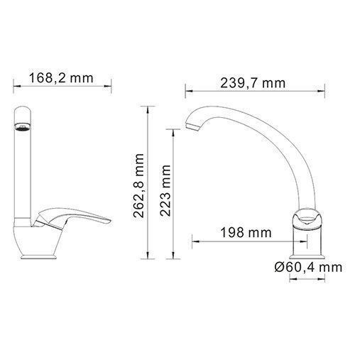 Смеситель для кухни WasserKRAFT Rossel 2807 купить в интернет-магазине сантехники Sanbest