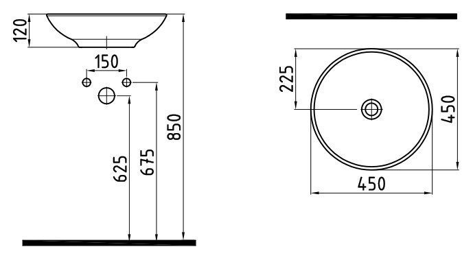 Раковина Bien Harmony HRLG04501FD0W3000 купить в интернет-магазине Sanbest