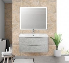 Тумба с раковиной BelBagno ACQUA 100 Cemento Verona Grigio для ванной в интернет-магазине Sanbest