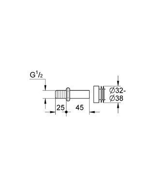 Наливной гарнитур для писсуара Grohe 37044 000 купить в интернет-магазине сантехники Sanbest