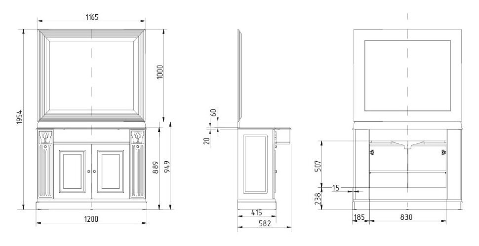 Зеркало Migliore RAVENNA 27335 в ванную от интернет-магазине сантехники Sanbest