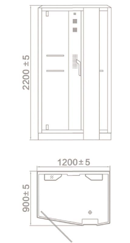 Душевая кабина Orans SR-89105RS Black 120x90 купить в интернет-магазине Sanbest