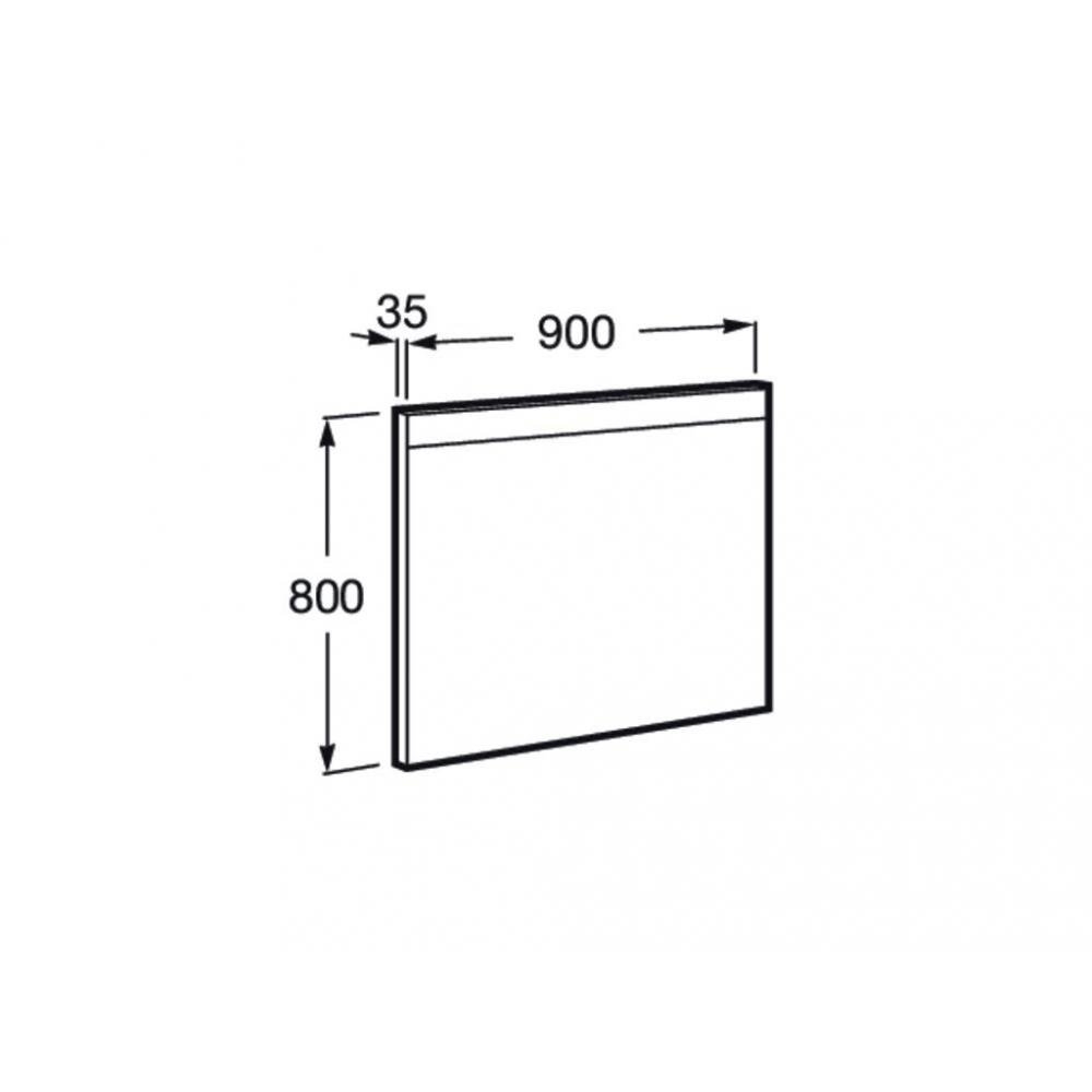 Зеркало Roca Prisma Confort 812265000 90х80 в ванную от интернет-магазине сантехники Sanbest