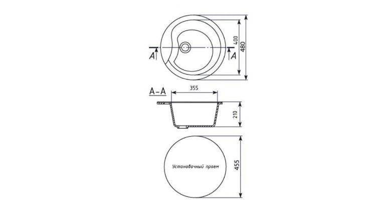 Мойка кухонная MIXLINE ML-GM12 525077 серый купить в интернет-магазине сантехники Sanbest