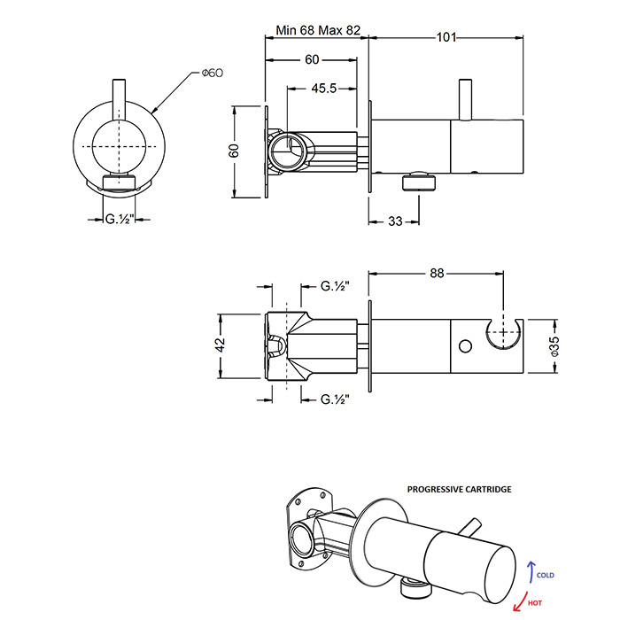 Гигиенический душ Cisal SHOWER CV00797540 черный матовый купить в интернет-магазине сантехники Sanbest