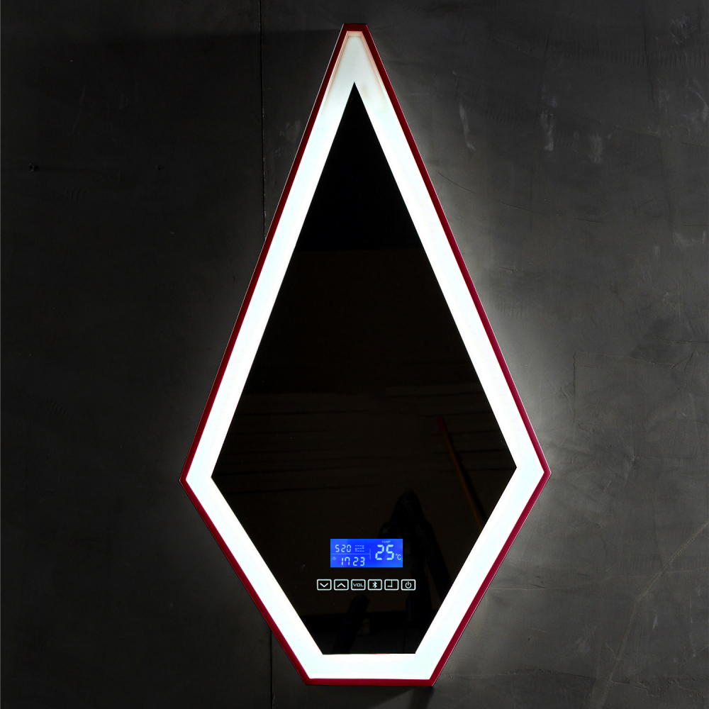 Зеркало с подсветкой Abber STEIN AS6611R 45x80 красное в ванную от интернет-магазине сантехники Sanbest