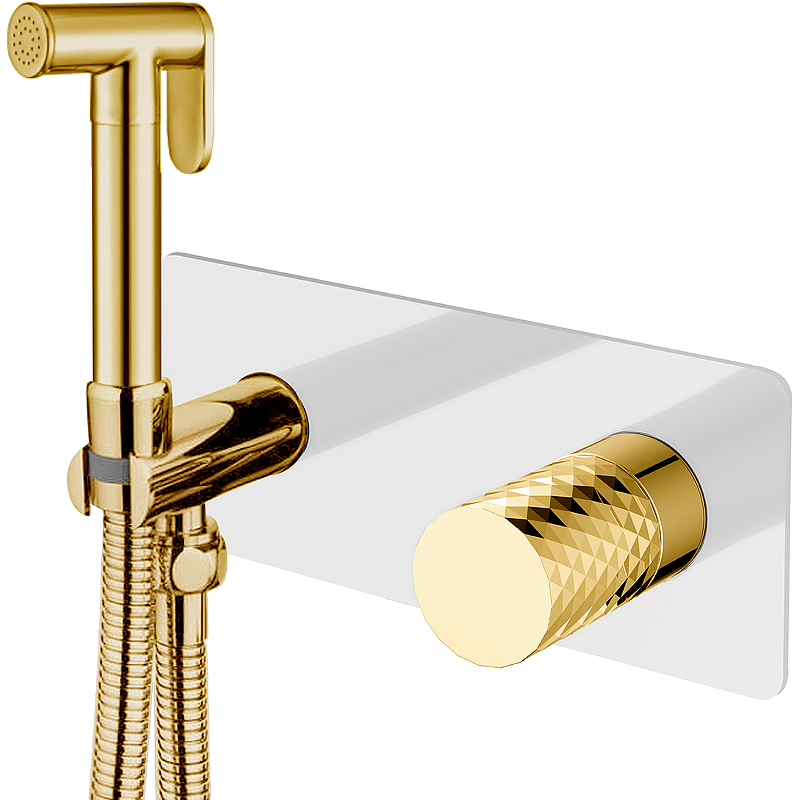 Гигиенический душ Boheme Stick 127-WG белый/золото купить в интернет-магазине сантехники Sanbest