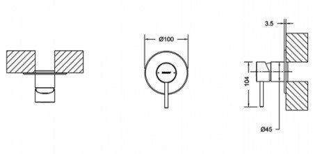 Смеситель для душа Bravat ARC PB86061BW-A1-ENG купить в интернет-магазине сантехники Sanbest