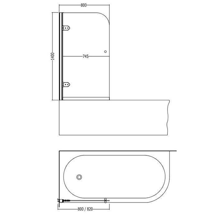 Шторка для ванны Devon&Devon Savoy S 80-82 купить в интернет-магазине Sanbest