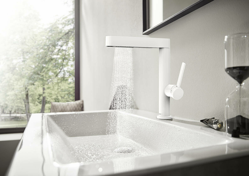 Смеситель для раковины Hansgrohe Finoris 76063700 белый матовый купить в интернет-магазине сантехники Sanbest