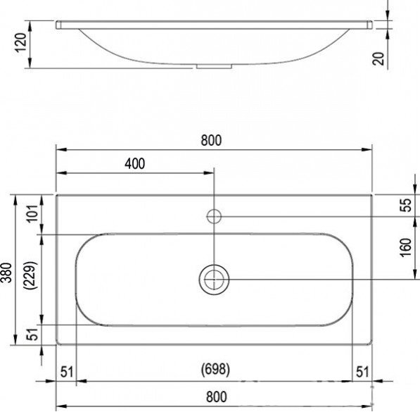 Тумба с раковиной Ravak Ring SD 800 белая для ванной в интернет-магазине Sanbest