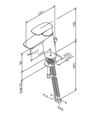 Смеситель для раковины AM.PM Spirit V2.1 F71A02100 купить в интернет-магазине сантехники Sanbest