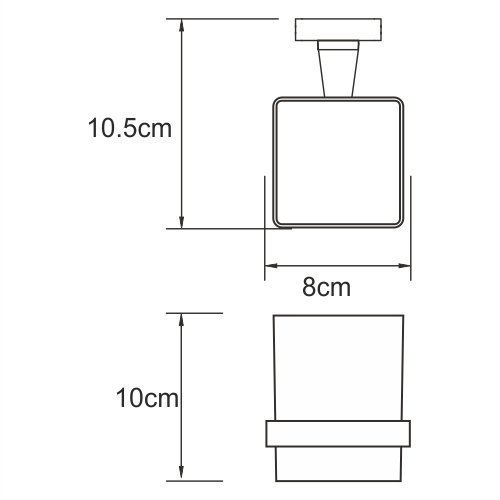 Стакан WasserKRAFT Dill K-3928 купить в интернет-магазине сантехники Sanbest