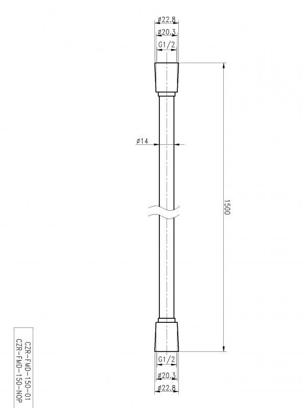 Душевой шланг Cezares CZR-FMD-150-01 купить в интернет-магазине сантехники Sanbest