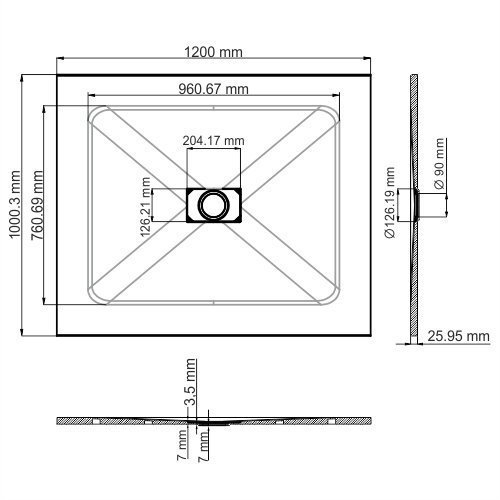 Душевой поддон WasserKRAFT Elbe 74T10 120x100 купить в интернет-магазине Sanbest