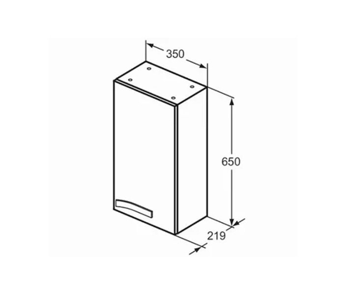 Шкаф Ideal Standard Strada K2731WG 35 белый глянцевый для ванной в интернет-магазине сантехники Sanbest