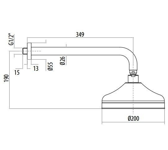 Верхний душ Gattoni Programma Doccia SFPCL20V0br 20 бронза купить в интернет-магазине сантехники Sanbest