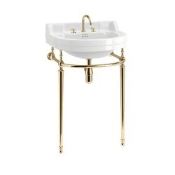 Консоль с раковиной Burlington Edwardian B6 3TH золото для ванной в интернет-магазине сантехники Sanbest
