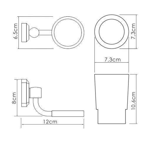 Стакан WasserKRAFT K-28128 купить в интернет-магазине сантехники Sanbest