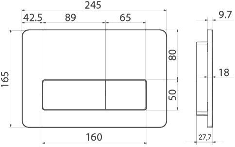 Кнопка для инсталляции IDDIS Unifix UNI10W0i77 купить в интернет-магазине сантехники Sanbest