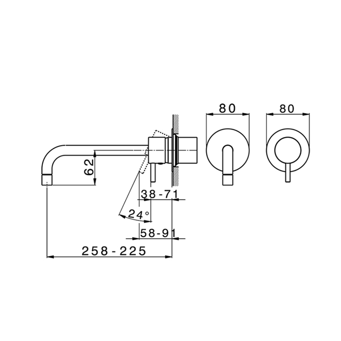 Смеситель для раковины Cisal LESS MINIMAL LM00551721 хром купить в интернет-магазине сантехники Sanbest