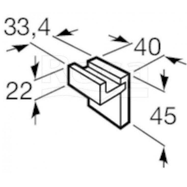 Крючок Roca Rubik 816840001 купить в интернет-магазине сантехники Sanbest