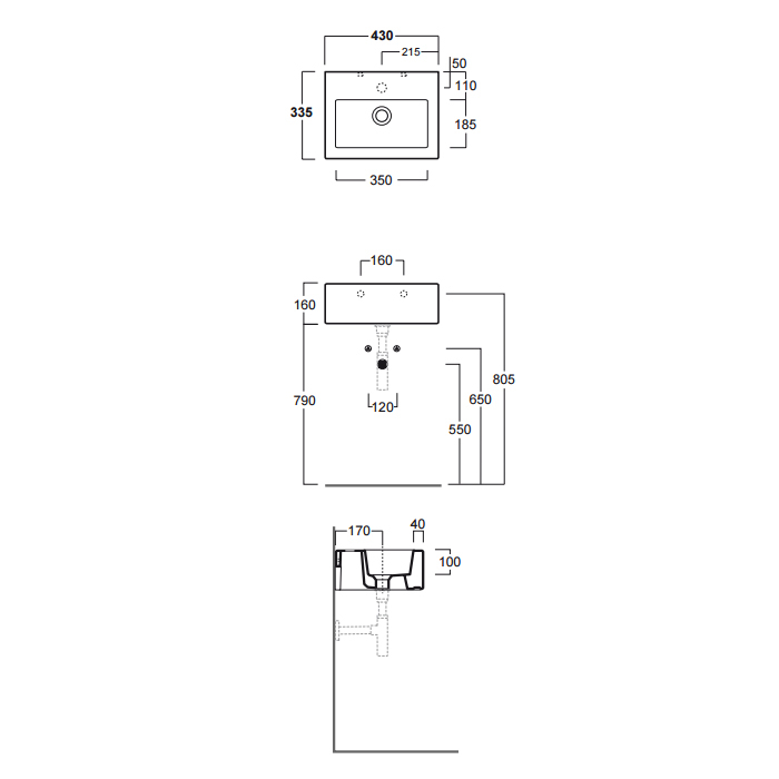 Раковина SIMAS Frozen FZ14bi*0 43 купить в интернет-магазине Sanbest