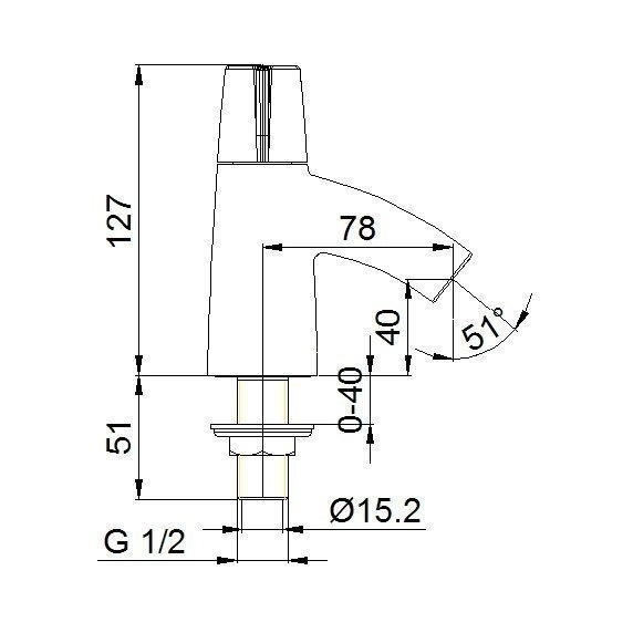 Cмеситель для раковины Jacob Delafon ELEVATION E12817-7-CP купить в интернет-магазине сантехники Sanbest