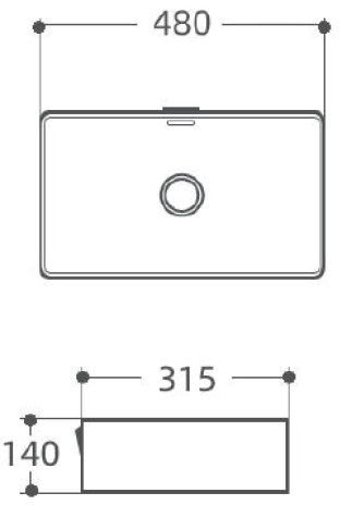 Раковина накладная Aquanet Perfect-2-MB 48 273677 черная матовая купить в интернет-магазине Sanbest