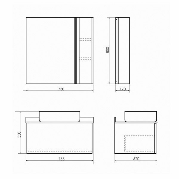 Тумба с раковиной Comforty Эдинбург 75 для ванной в интернет-магазине Sanbest