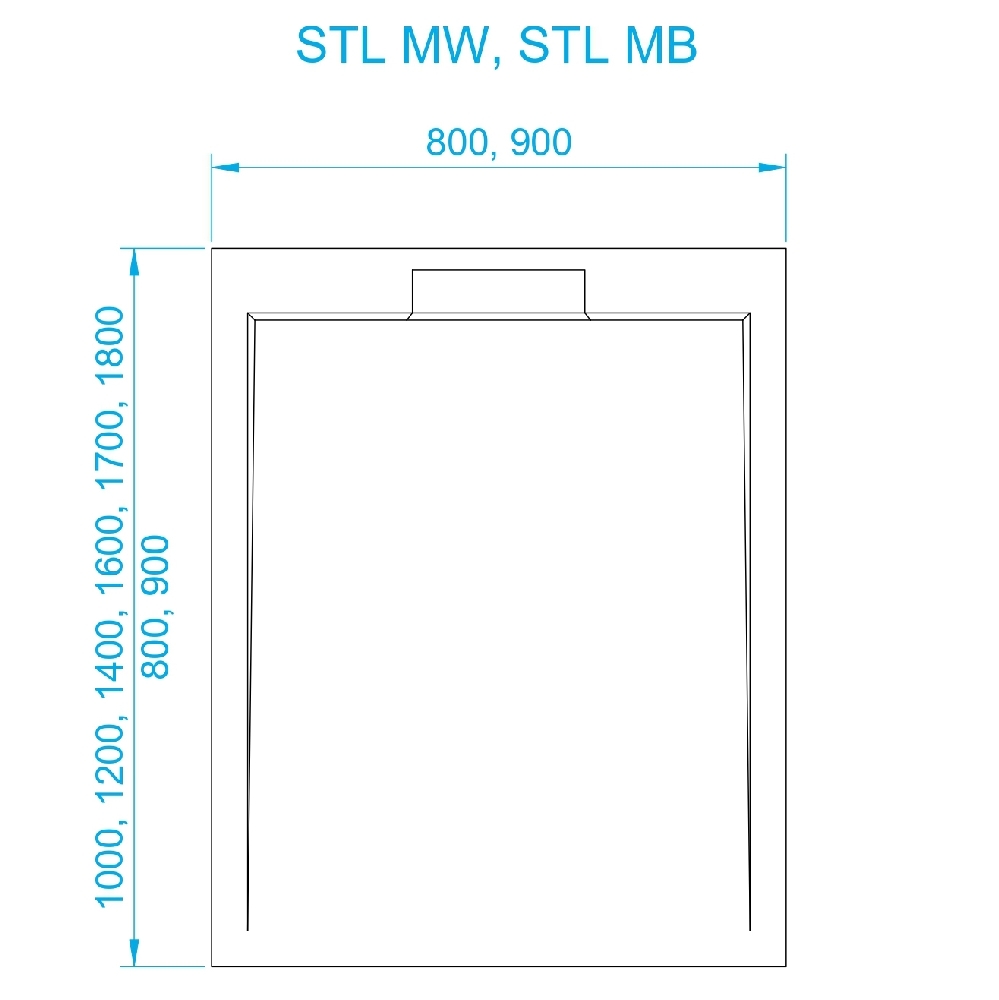 Душевой поддон RGW Stone Tray STL MW 80x120 Белый Мрамор купить в интернет-магазине Sanbest