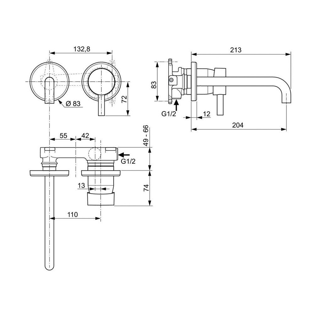 Смеситель для раковины Ideal Standard Ceraline A6938AA купить в интернет-магазине сантехники Sanbest