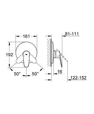 Смеситель для душа Grohe Eurodisc Cosmopolitan 19549 002 купить в интернет-магазине сантехники Sanbest