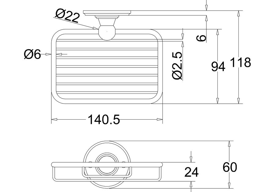 Мыльница Burlington A13 CHR хром купить в интернет-магазине сантехники Sanbest