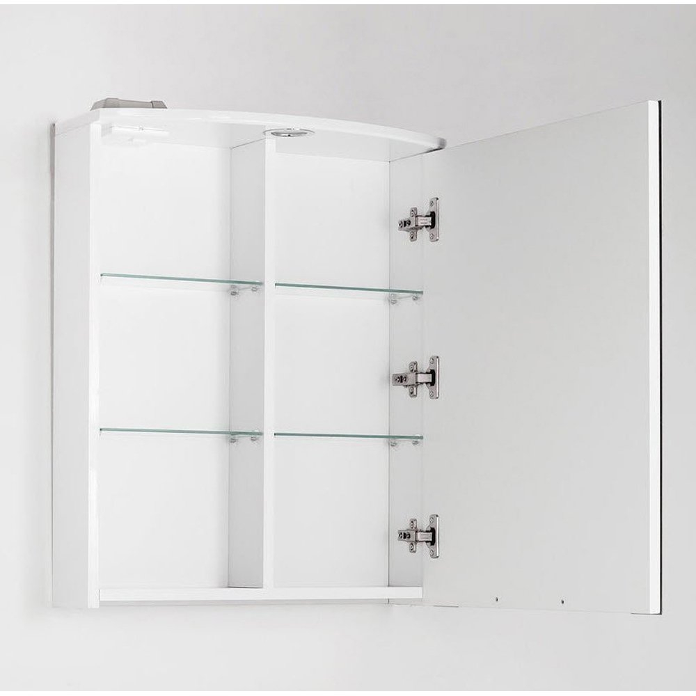 Зеркальный шкаф с подсветкой Style Line ЖАСМИН ЛС-000010038 50 белый в ванную от интернет-магазине сантехники Sanbest
