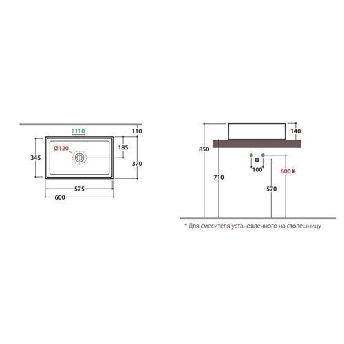 Раковина GLOBO Forty3 FO062.BI*0 60 купить в интернет-магазине Sanbest