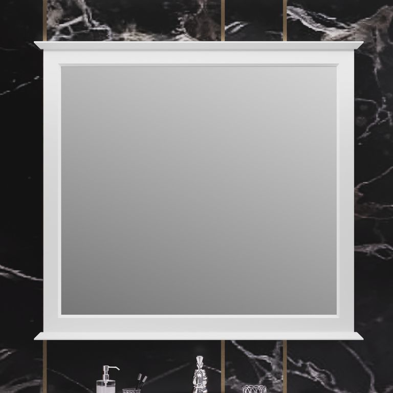 Зеркало Опадирис Кантара 105 белое матовое в ванную от интернет-магазине сантехники Sanbest
