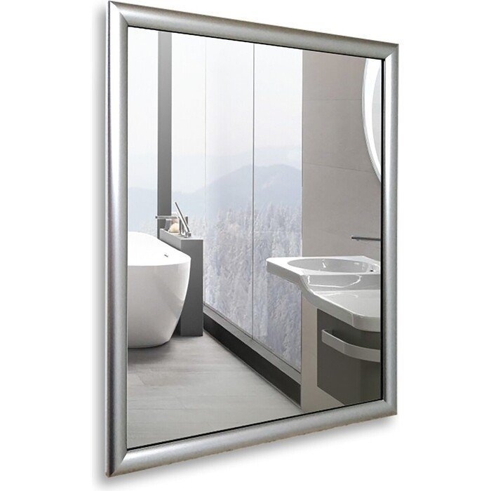 Зеркало Mixline Магнат 547296 34 серебро в ванную от интернет-магазине сантехники Sanbest