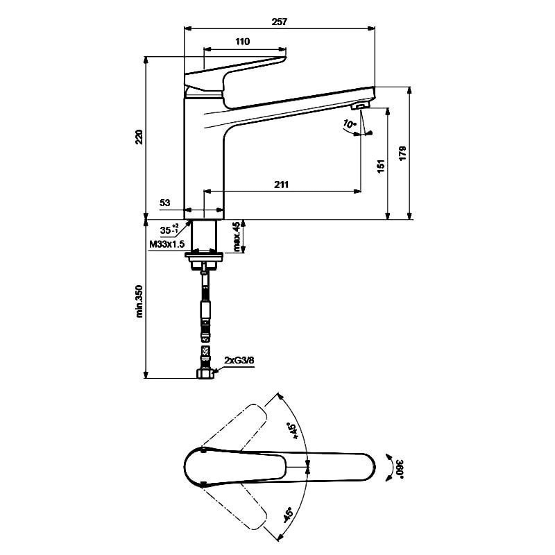 Смеситель для кухни Ideal Standard CeraPlan III B0955AA купить в интернет-магазине сантехники Sanbest