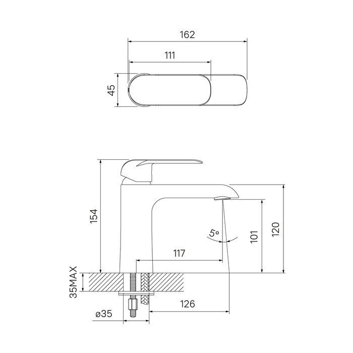 Смеситель для раковины IDDIS Calipso CALSB00i01 купить в интернет-магазине сантехники Sanbest